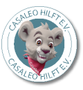 Hier sehen Sie das Logo von Casaleo hilft e.V. – einem Verein, der sich für Kinder mit schweren Beeinträchtigungen und deren Familien einsetzt. Es zeigt den Kopf von Casaleo, einem Löwenbaby.