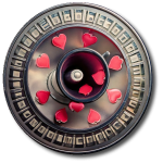 Hier wird ein stilisiertes Megaphon gezeigt, aus dem statt Töne Herzen quellen. Es soll symbolisieren, dass man durch teilen der Informationen zu Casaleo hilft e.V. Gutes tun kann.